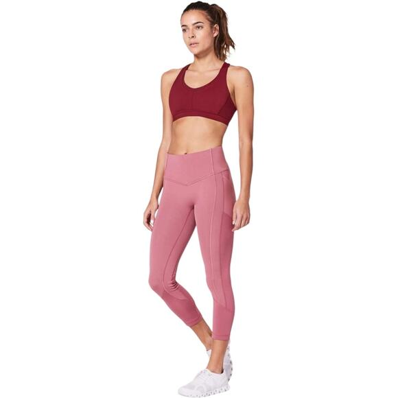 EUC Lululemon All The Right Places Crop II *23" Moss Rose, Misty Merlot? size 6 - Picture 6 of 8